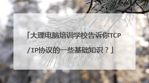 大理电脑培训学校告诉你TCP/IP协议的一些基础知识?