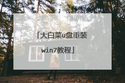 大白菜u盘重装win7教程