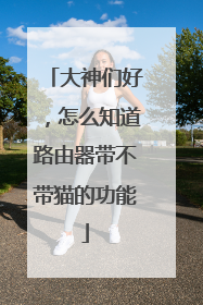 大神们好,怎么知道路由器带不带猫的功能