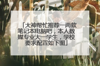 大神帮忙推荐一两款笔记本电脑吧，本人数媒专业大一学生，学校要求配置如下图