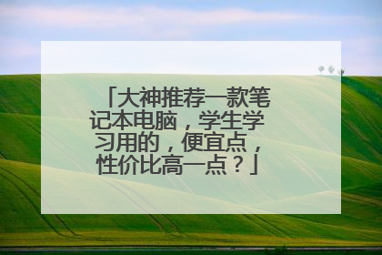 大神推荐一款笔记本电脑，学生学习用的，便宜点，性价比高一点？