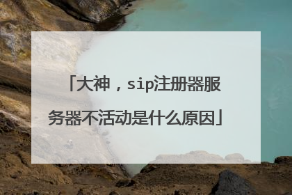 大神,sip注册器服务器不活动是什么原因