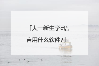 大一新生学c语言用什么软件?
