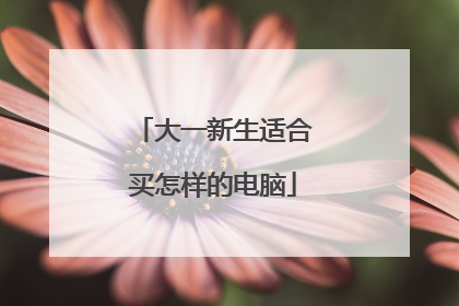 大一新生适合买怎样的电脑