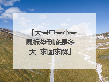 大号中号小号鼠标垫到底是多大 求图求解