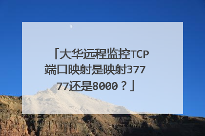 大华远程监控TCP端口映射是映射37777还是8000?