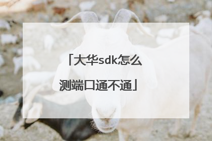 大华sdk怎么测端口通不通