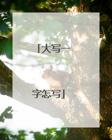 大写一字怎写