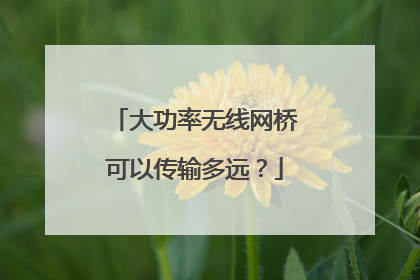 大功率无线网桥可以传输多远?