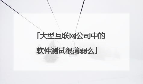 大型互联网公司中的软件测试很薄弱么