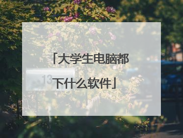 大学生电脑都下什么软件