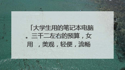 大学生用的笔记本电脑。三千二左右的预算，女用 ，美观，轻便，流畅，大学生会计专业。