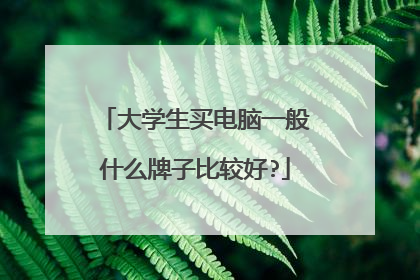 大学生买电脑一般什么牌子比较好?