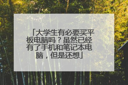 大学生有必要买平板电脑吗?虽然已经有了手机和笔记本电脑,但是还想