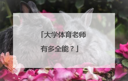 大学体育老师有多全能？