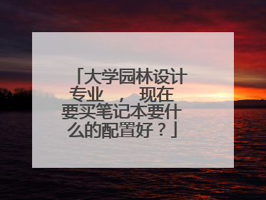 大学园林设计专业 , 现在要买笔记本要什么的配置好?