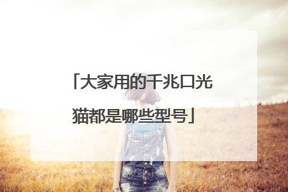 大家用的千兆口光猫都是哪些型号