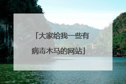 大家给我一些有病毒木马的网站
