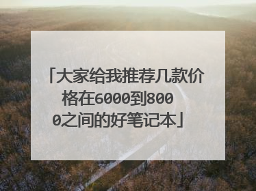 大家给我推荐几款价格在6000到8000之间的好笔记本
