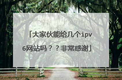 大家伙能给几个ipv6网站吗？？非常感谢