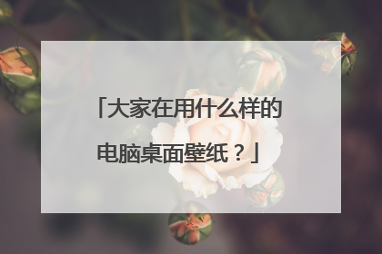 大家在用什么样的电脑桌面壁纸？