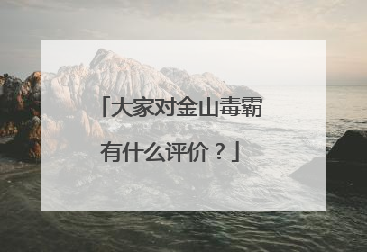 大家对金山毒霸有什么评价?
