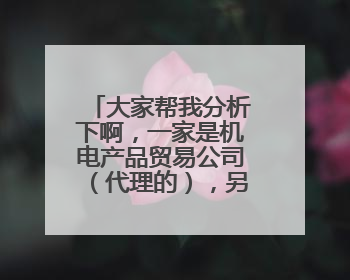 大家帮我分析下啊,一家是机电产品贸易公司(代理的),另一家是电线工厂(小作坊),去这两家做销售哪个