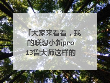 大家来看看,我的联想小新pro13鲁大师这样的跑分正常吗?怎么比我的小米air13.3还差?