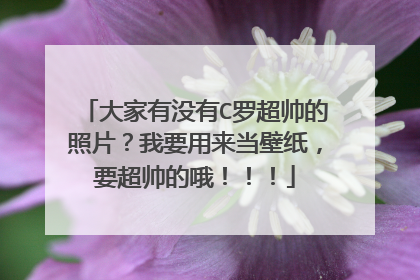 大家有没有C罗超帅的照片？我要用来当壁纸，要超帅的哦！！！
