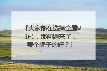大家都在选择全屋WiFi,那问题来了,哪个牌子的好?