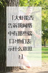 大虾能否告诉我网络中有那些端口?他们表示什么意思?
