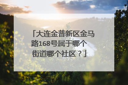 大连金普新区金马路168号属于哪个街道哪个社区？