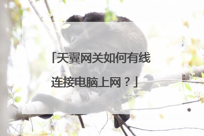 天翼网关如何有线连接电脑上网?