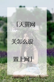 天翼网关怎么设置上网