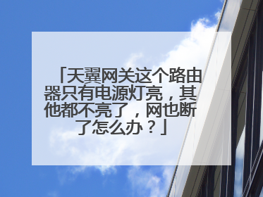 天翼网关这个路由器只有电源灯亮，其他都不亮了，网也断了怎么办？