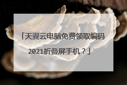 天翼云电脑免费领取编码2021折叠屏手机?
