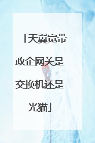 天翼宽带政企网关是交换机还是光猫