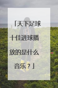 天下足球十佳进球播放的是什么音乐？