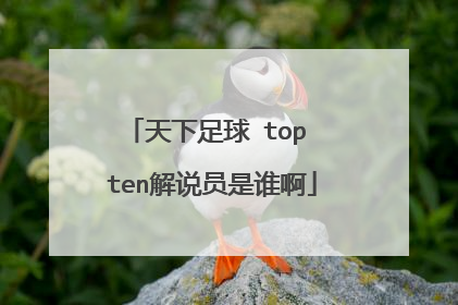 天下足球 top ten解说员是谁啊