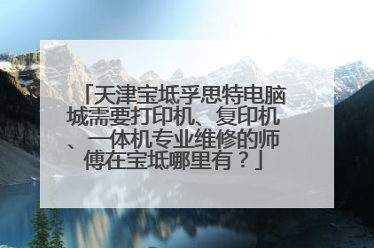 天津宝坻孚思特电脑城需要打印机、复印机、一体机专业维修的师傅在宝坻哪里有?