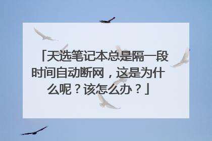 天选笔记本总是隔一段时间自动断网,这是为什么呢?该怎么办?
