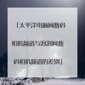 太平洋电脑网数码相机频道与泡泡网数码相机频道的差别