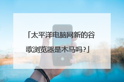 太平洋电脑网新的谷歌浏览器是木马吗?