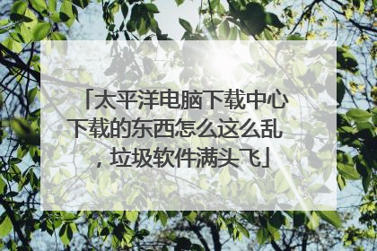 太平洋电脑下载中心下载的东西怎么这么乱，垃圾软件满头飞