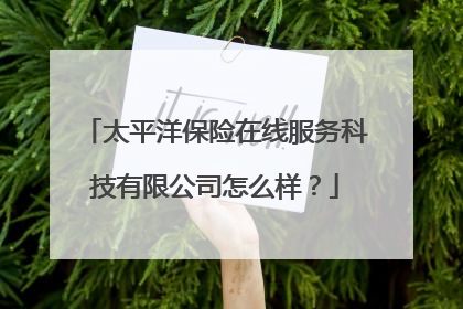 太平洋保险在线服务科技有限公司怎么样？