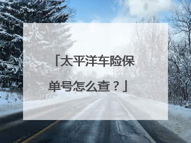太平洋车险保单号怎么查?