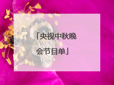 央视中秋晚会节目单