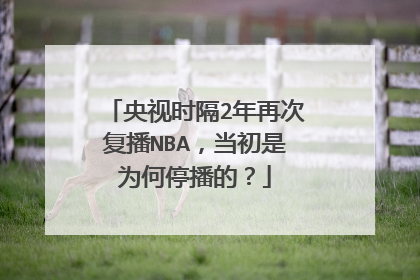央视时隔2年再次复播NBA，当初是为何停播的？