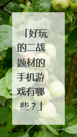 好玩的二战题材的手机游戏有哪些?