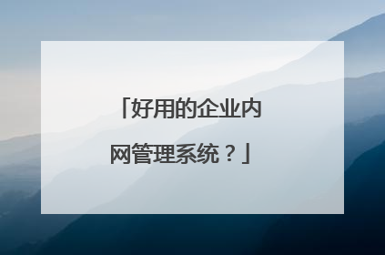 好用的企业内网管理系统？